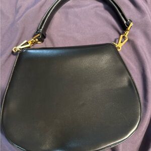Elegant Black Leather Handbag